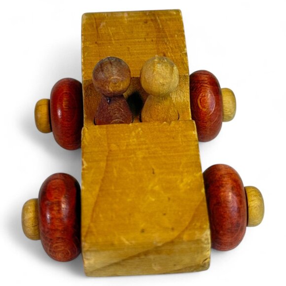 Vintage Montgomery Schoolhouse Wooden Toy Cars Vermont – Set of 2 - Picture 6 of 8